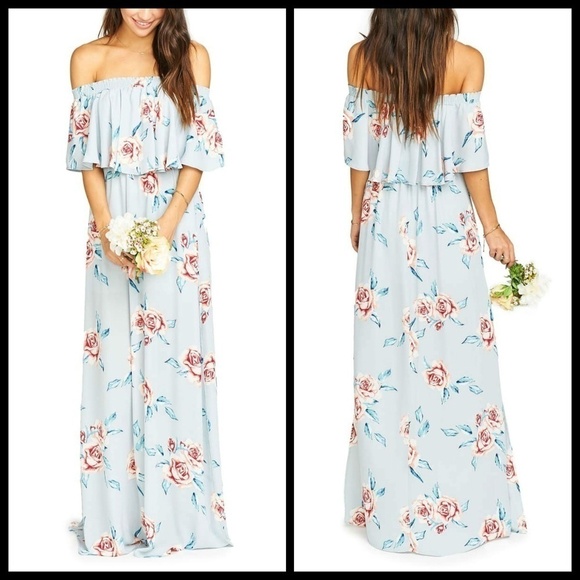 💕SHOW ME YOUR MUMU Off Shoulder Floral Maxi Dress - Picture 1 of 8